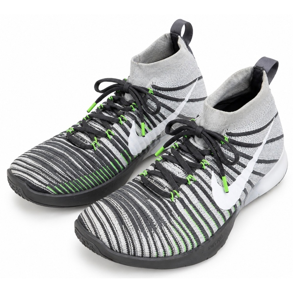NEW Nike Free Train Force Flyknit Mens 11.5 White Gray Volt Training